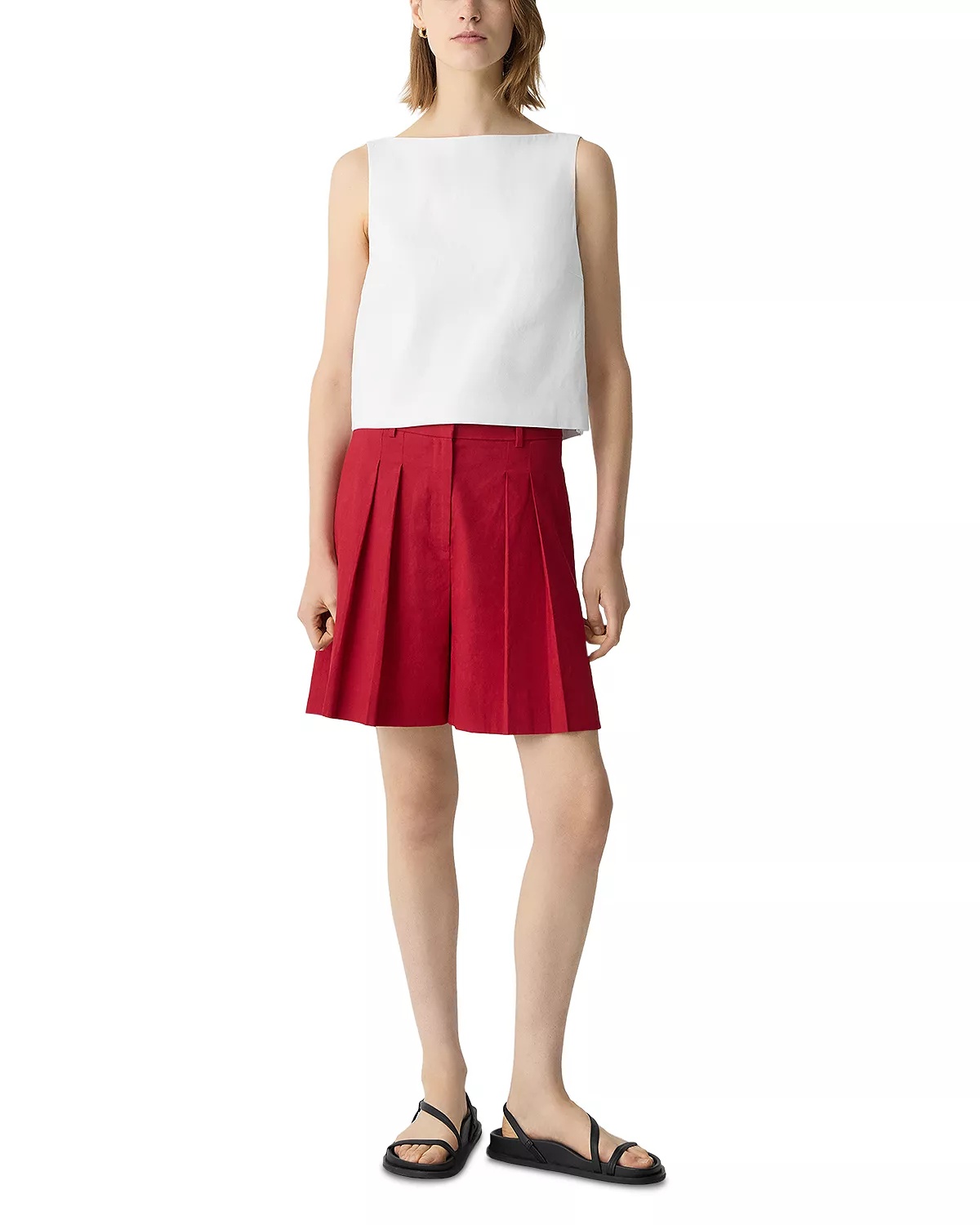 Pleated Linen Shorts - 2