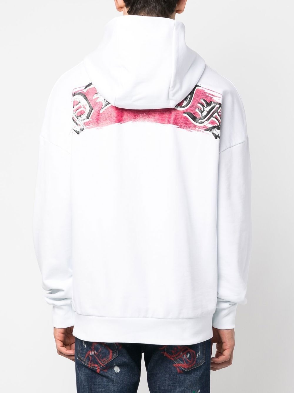 Hawaii-print cotton hoodie - 4
