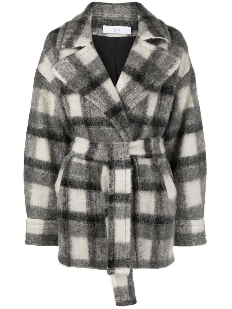 Pamae checked belted coat 1