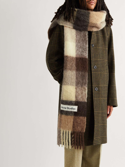 Acne Studios Checked Knitted Scarf outlook