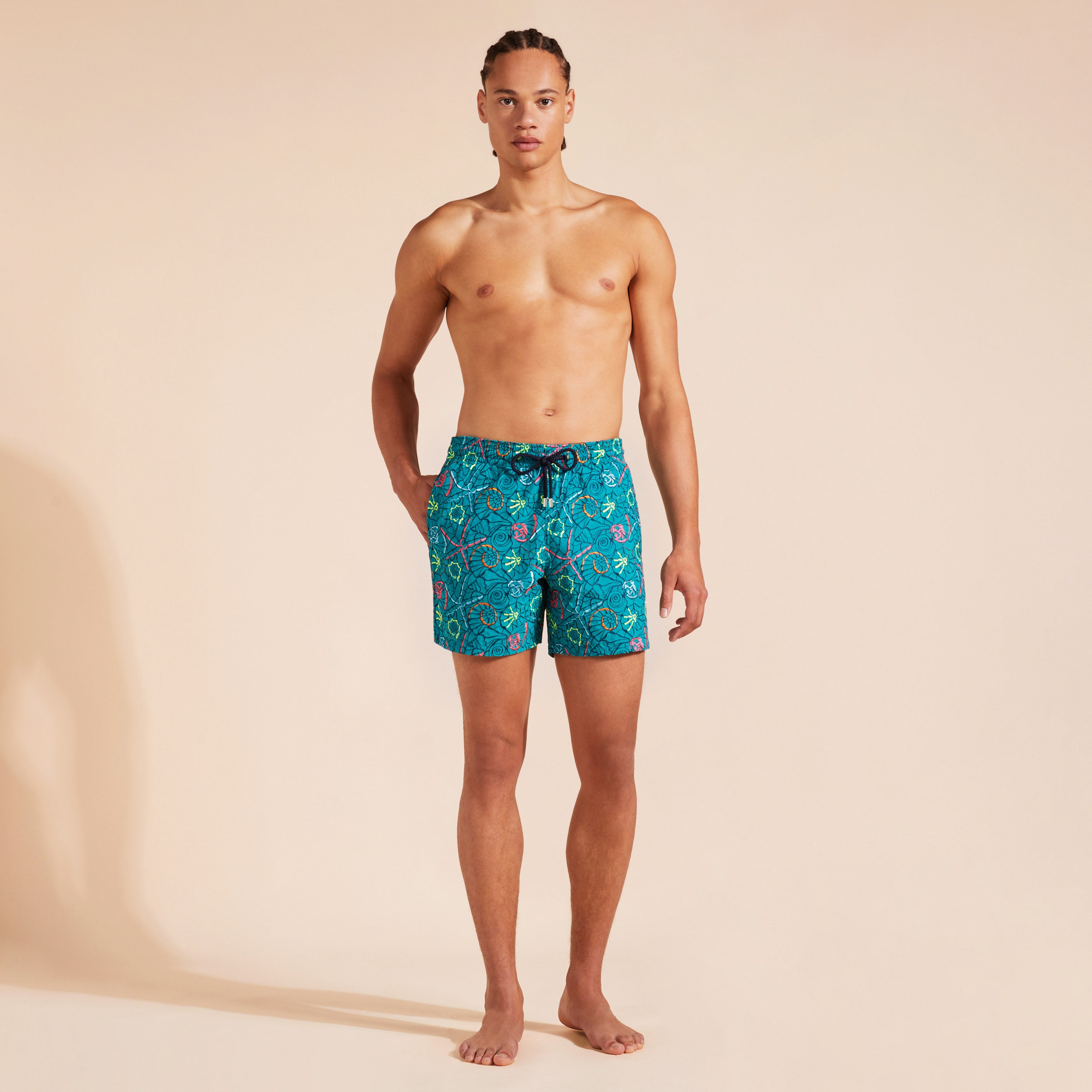 Men Swim Shorts Embroidered Noumea Sea - Limited Edition - 3