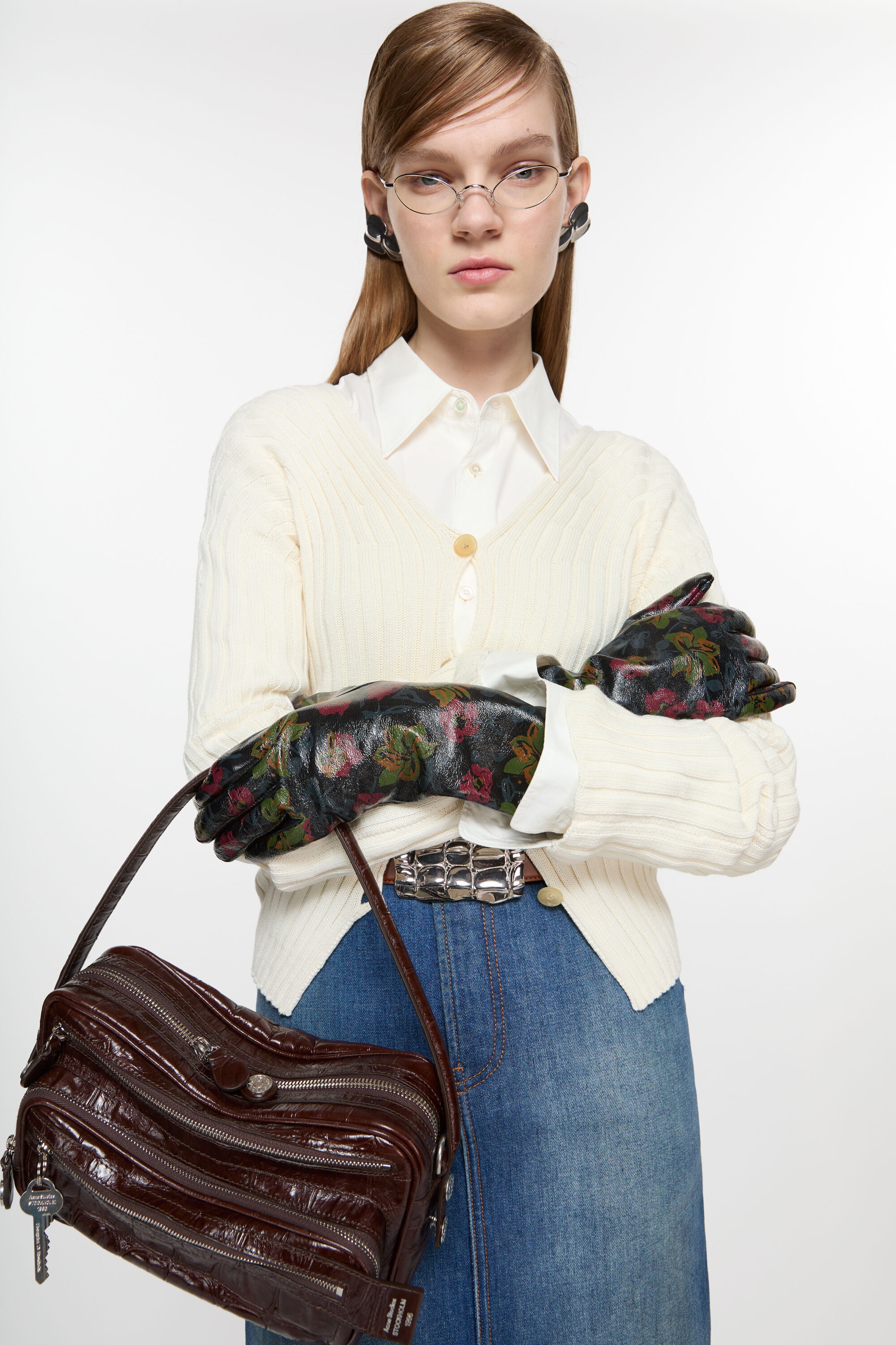 Button-up rib cardigan - Off white - 4