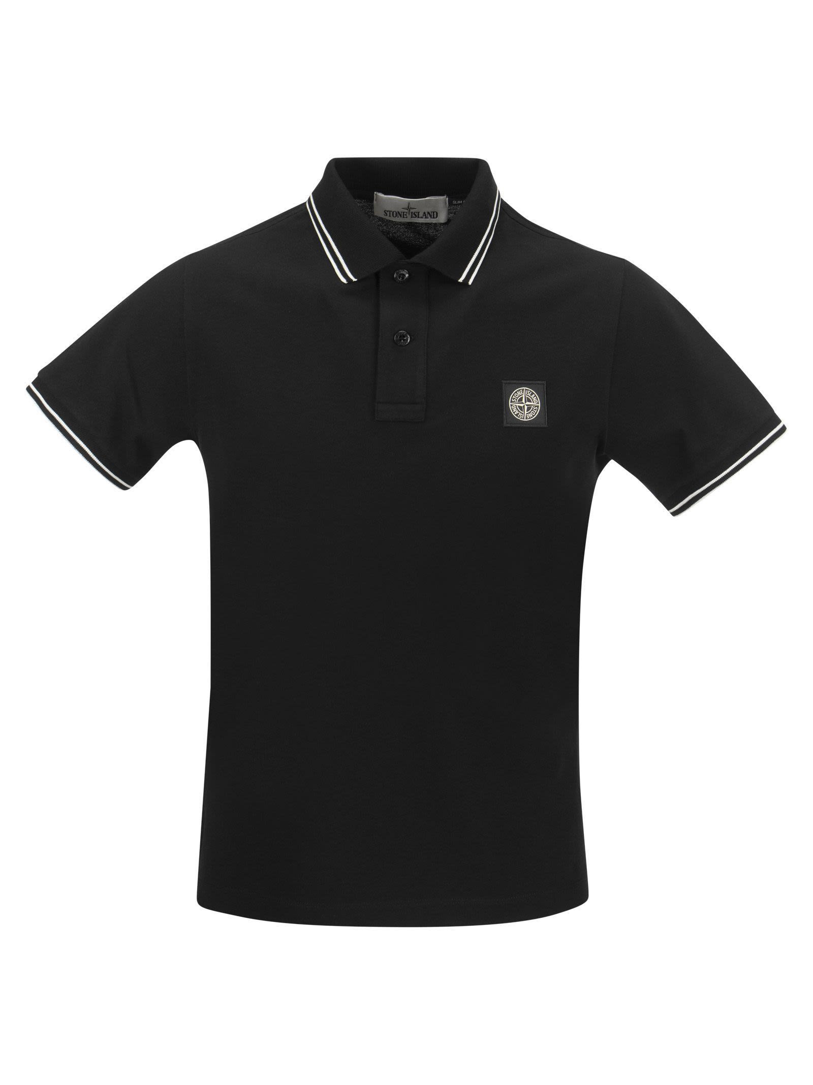 Stone Island Men Slim Cotton Polo Shirt - 1