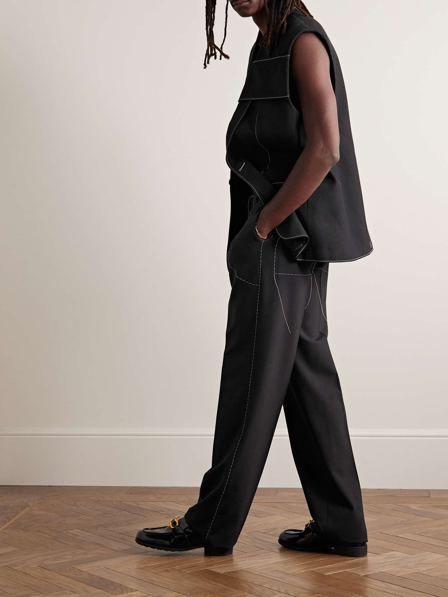 Straight-Leg Woven Trousers - 2