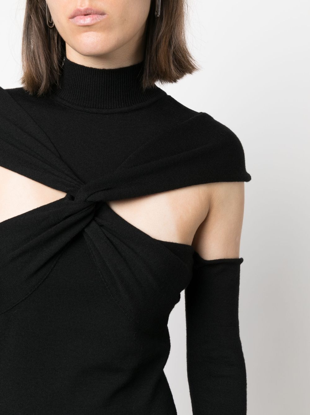 twist-detail cut-out jumper - 5