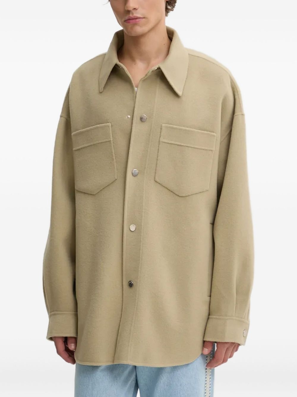 double-pocket wool shirt - 2