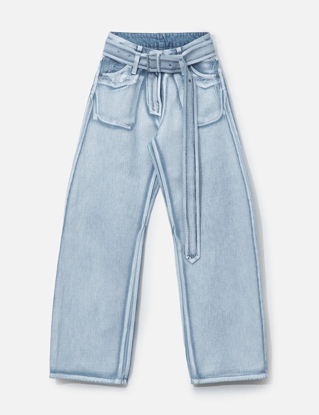 DENIM TROUSERS WITH BELT - 1