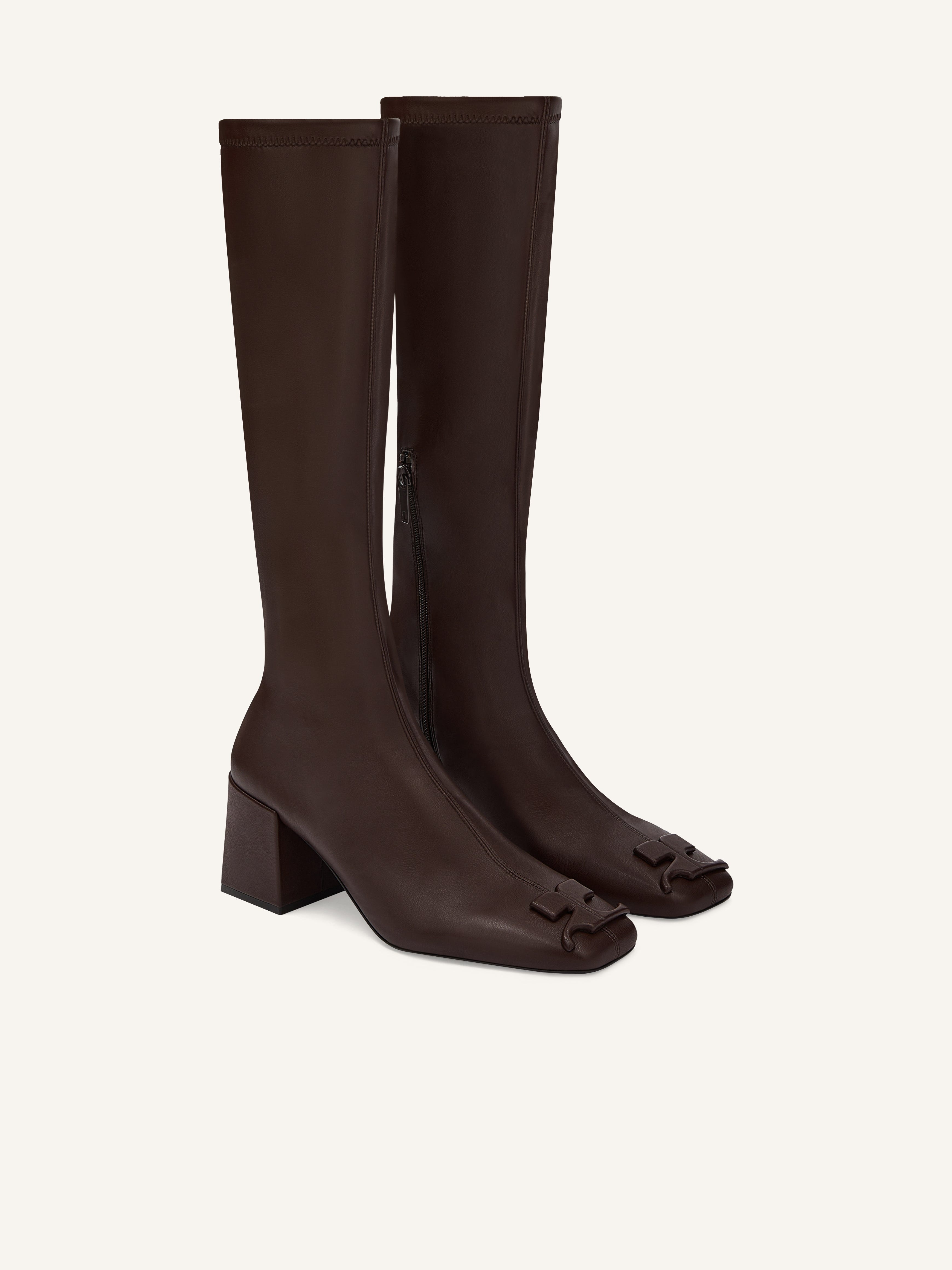 REEDITION STRETCH LEATHER EFFECT BOOTS - 2