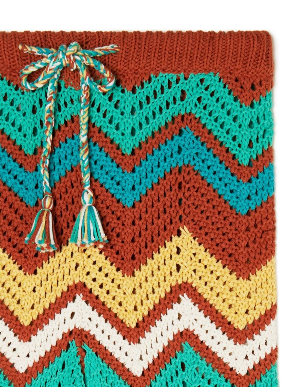 Kaleidoscopic chevron knit trousers - 6