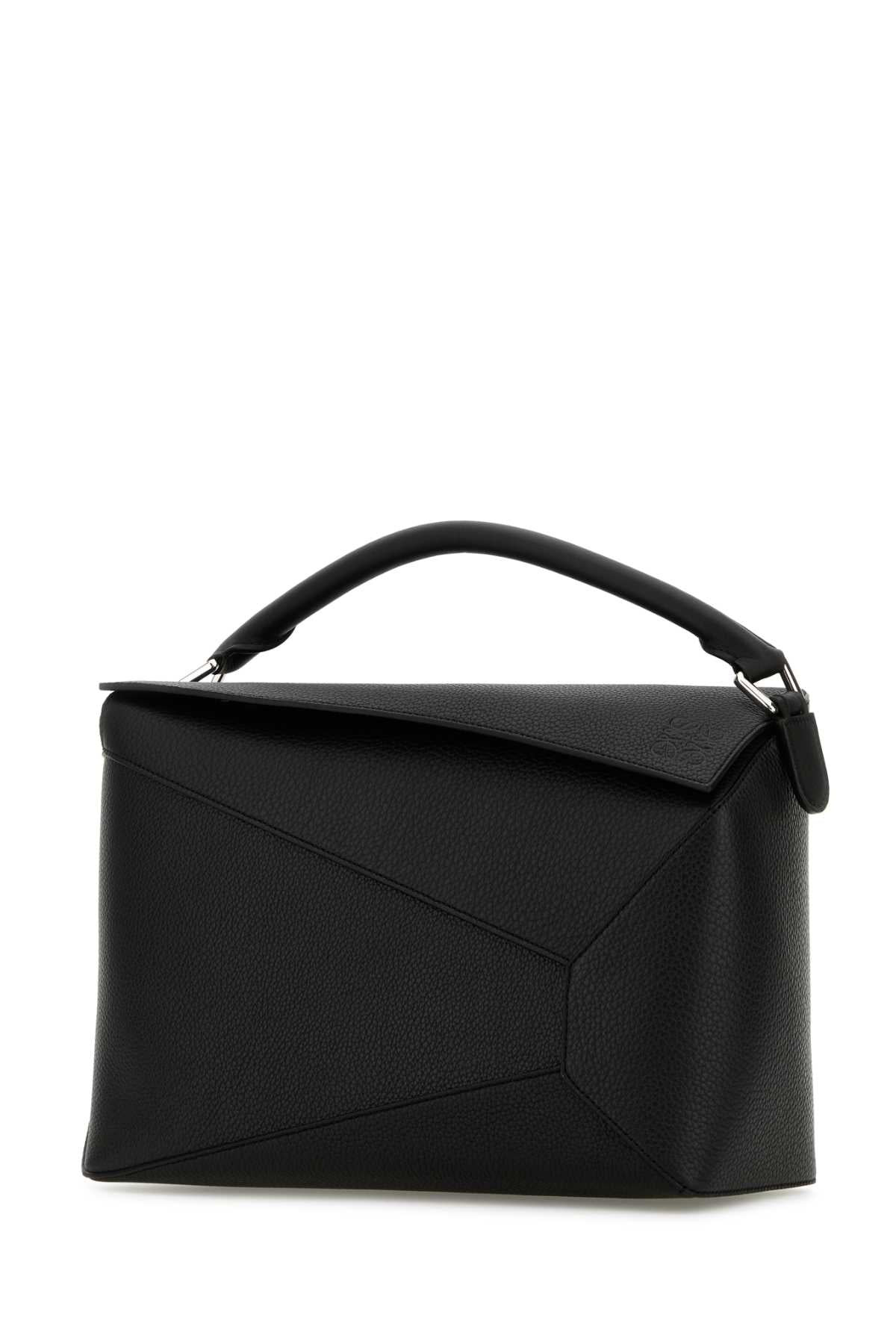 Loewe Men Black Leather Large Puzzle Handbag - 2