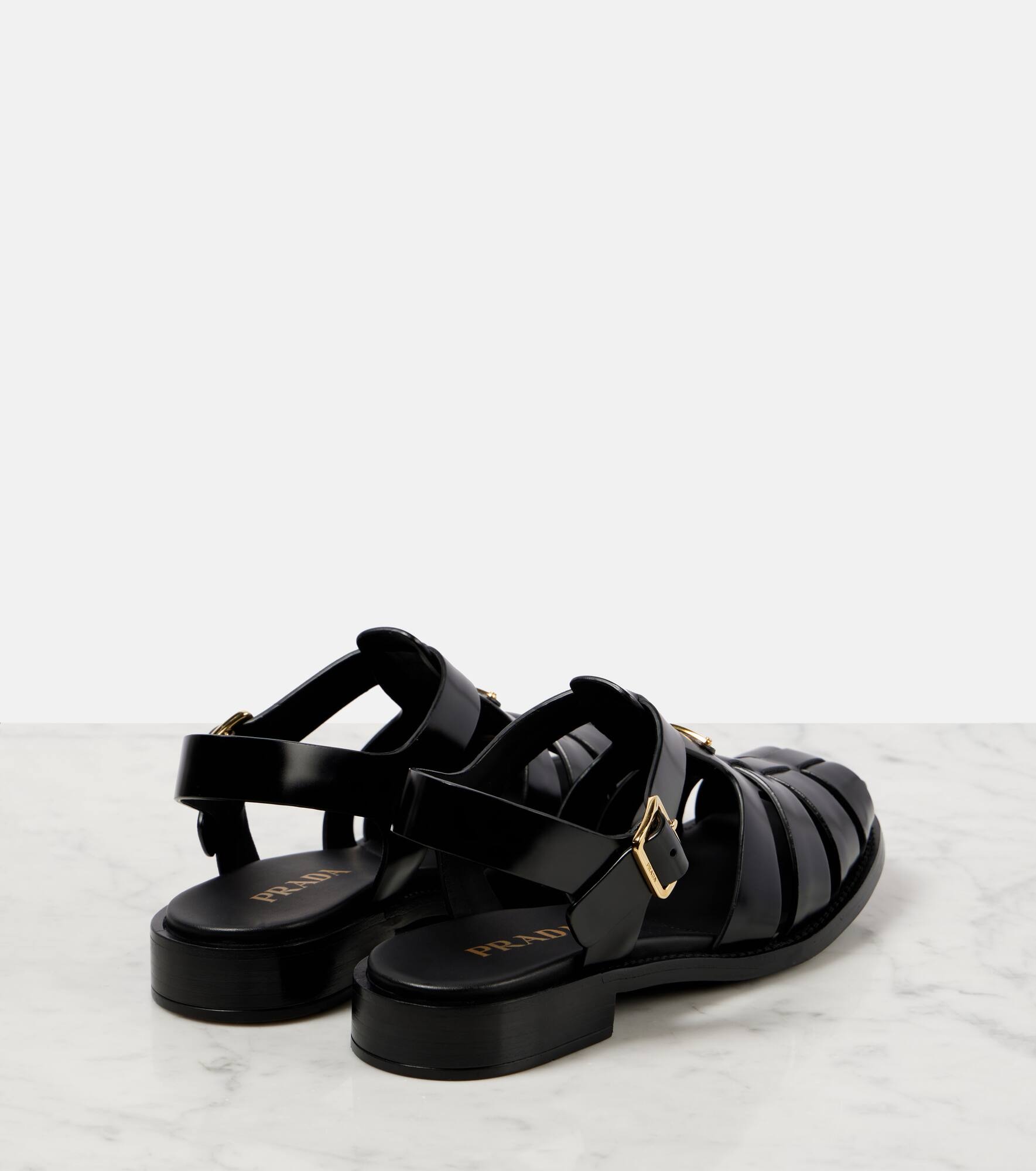 Brushed leather fisherman sandals - 2