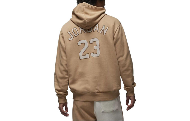 Jordan Air Jordan Holiday Logo Hoodie 'Hemp' FD7466-200 outlook