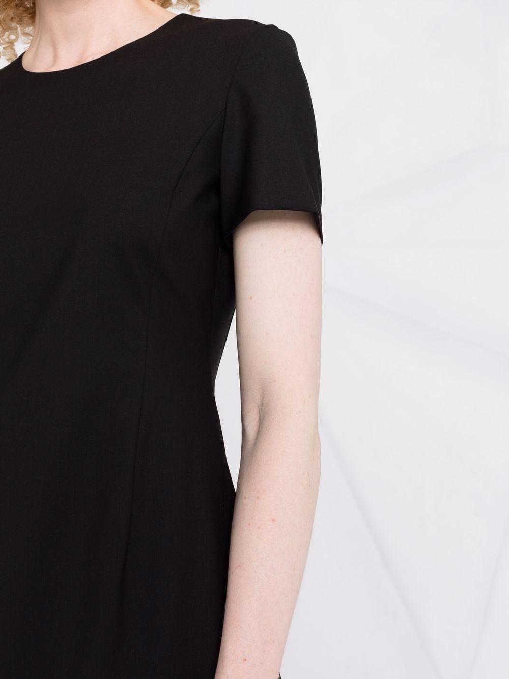 short-sleeve wool T-shirt dress - 3