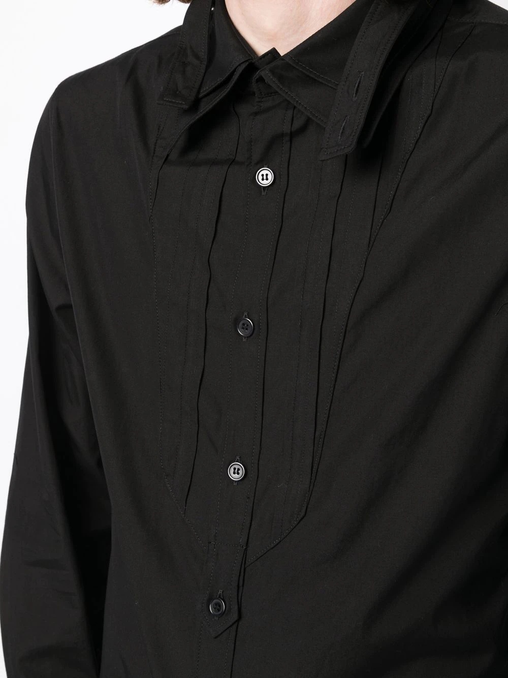 bowtie-collar oversized shirt - 5