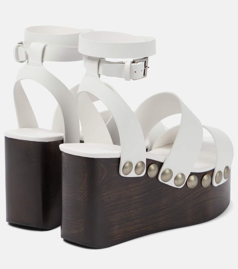 Alaïa Leather wedge sandals outlook
