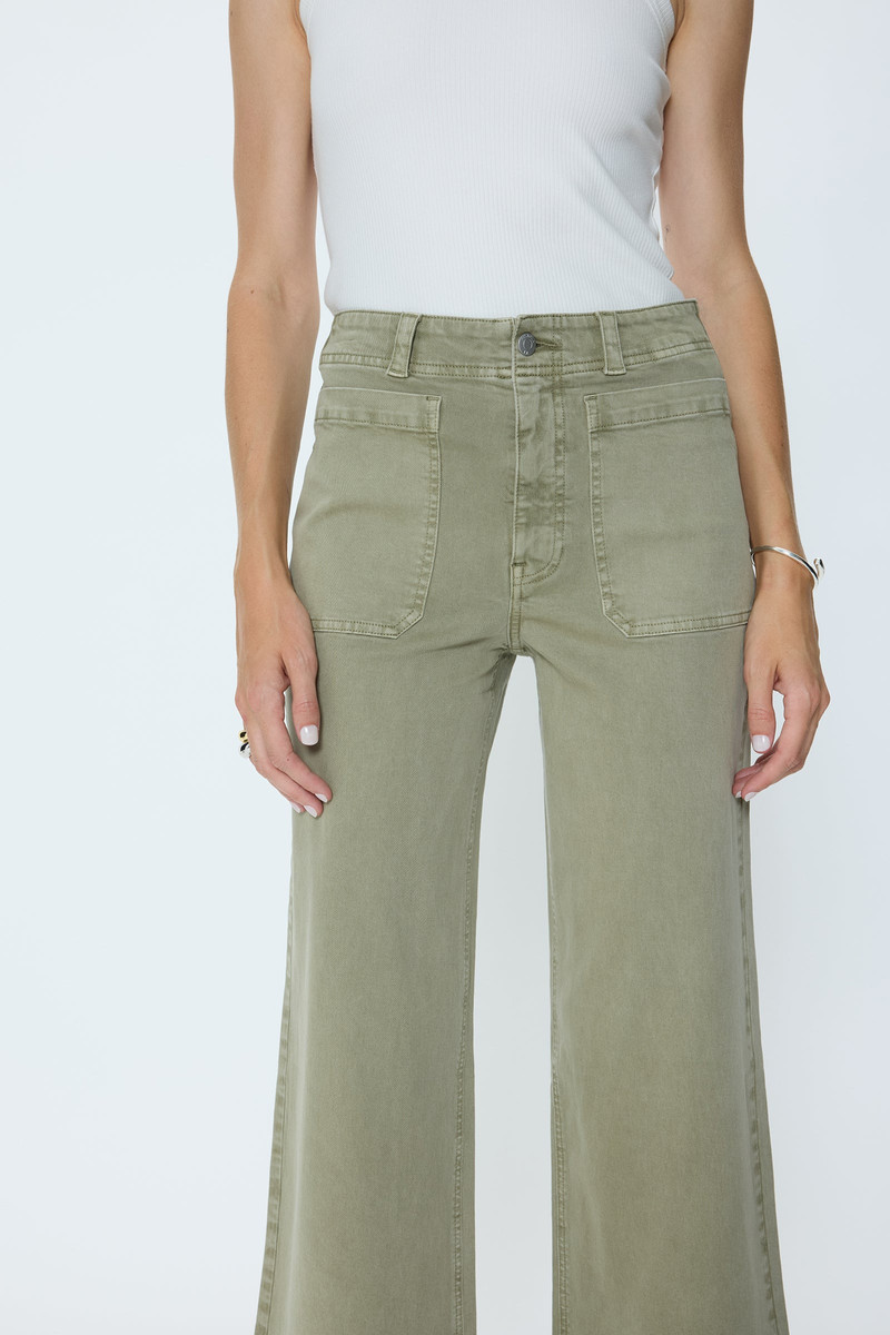 ZOOEY PATCH POCKET UTILITY PANT - SLATE GREEN 5