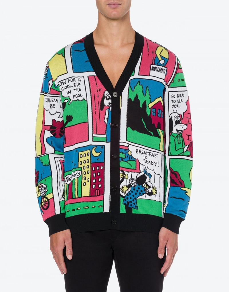 Moschino MOSCHINO COMICS COTTON CARDIGAN outlook