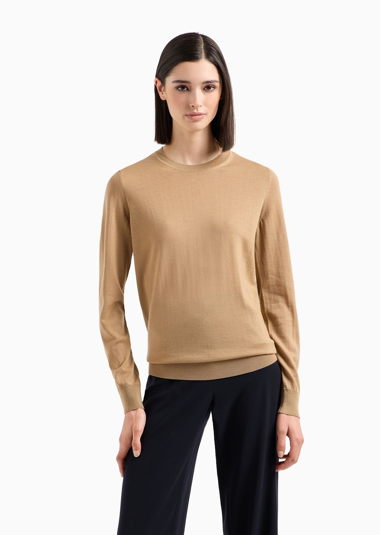 Crew-neck jumper in pure virgin wool - 2