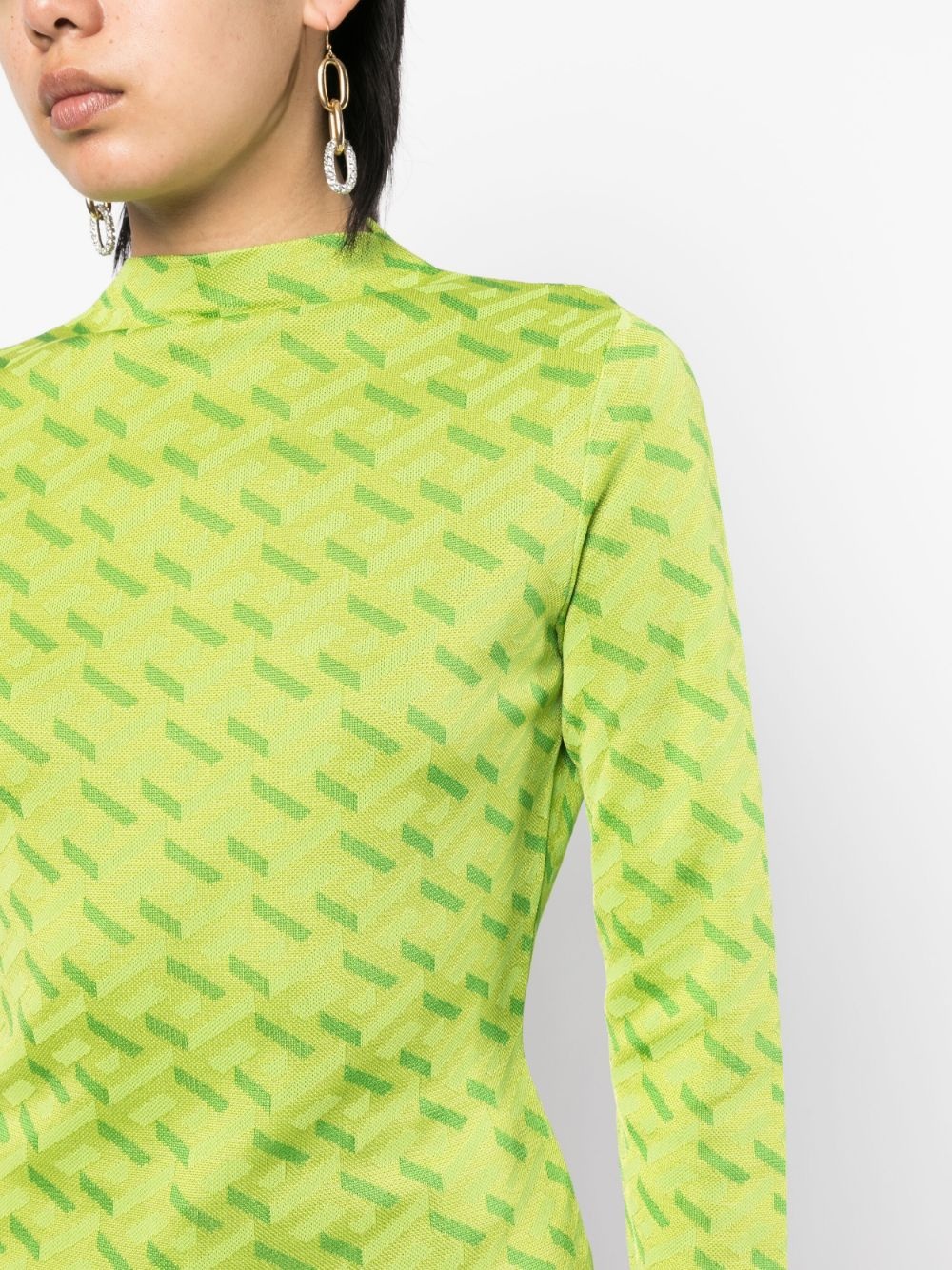 La Greca monogram long-sleeve top - 5
