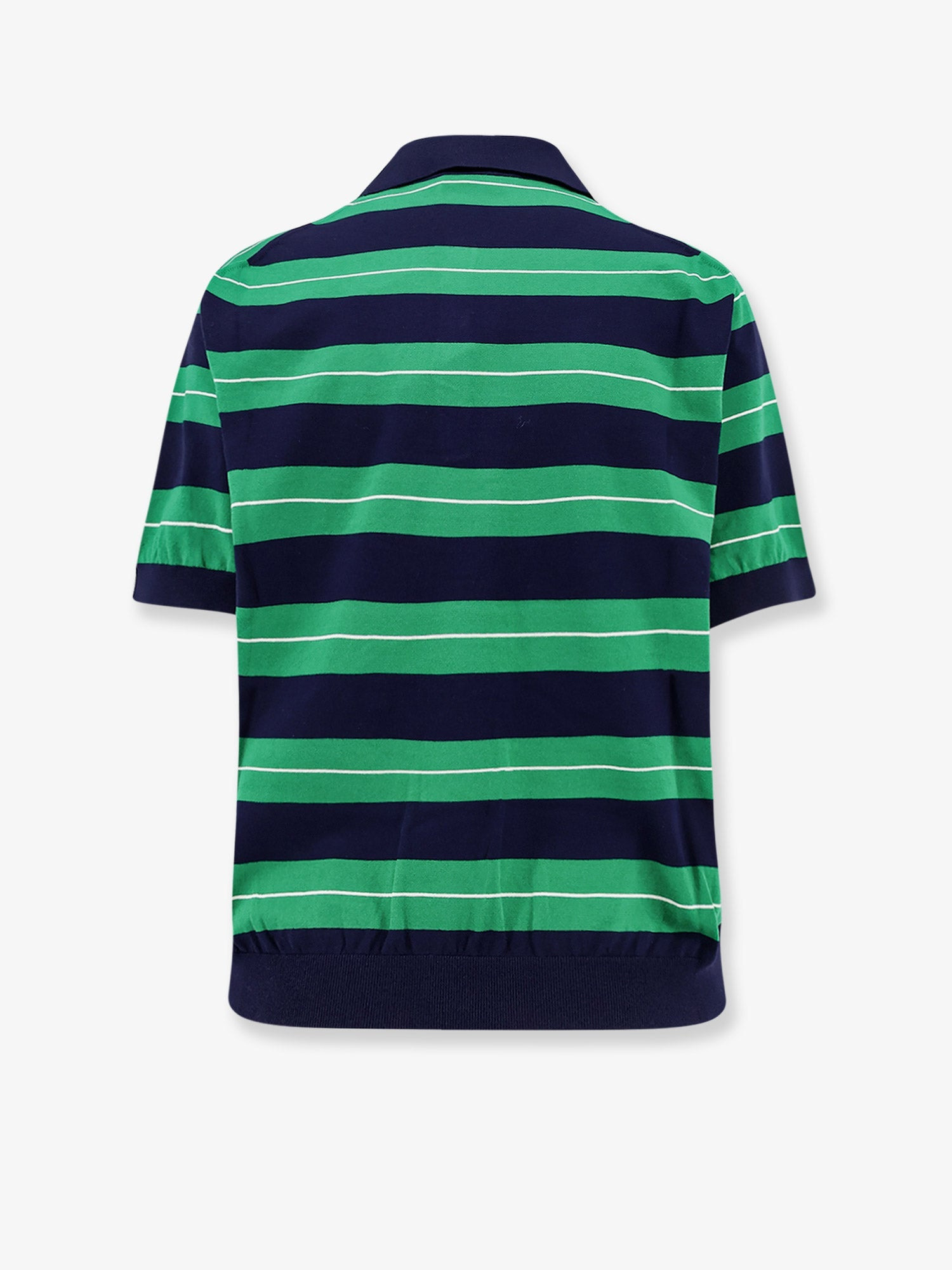 Miu Miu Striped Cotton Polo Shirt - 4
