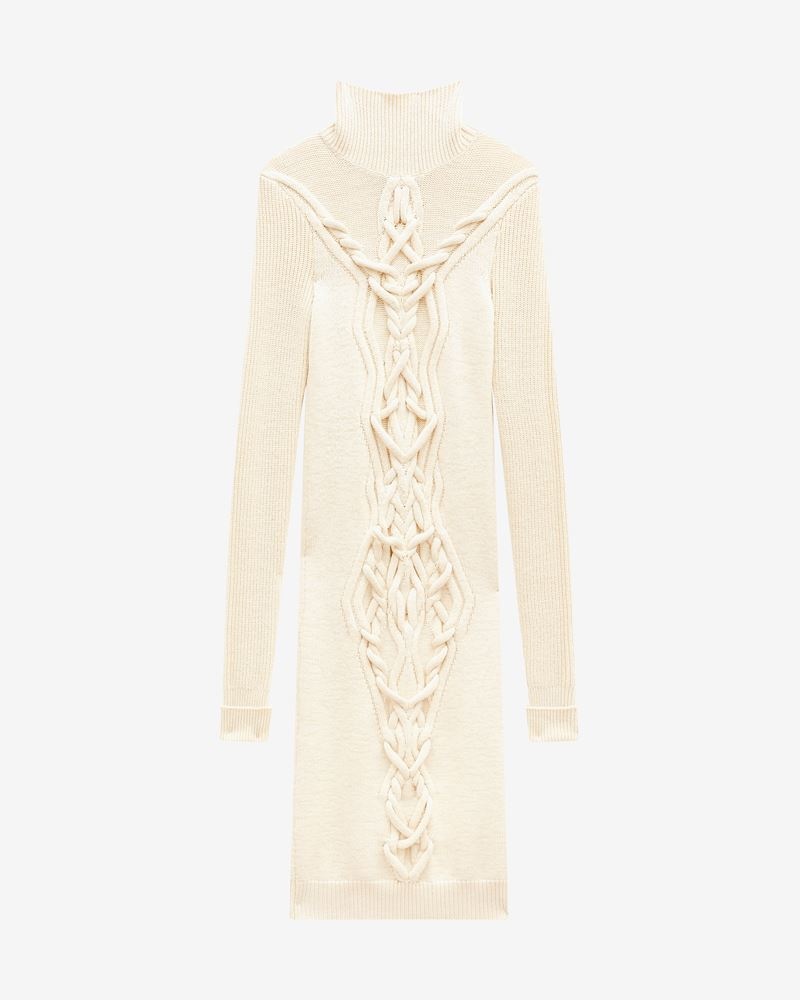 White High Neck Lace Dress Isabel Marant