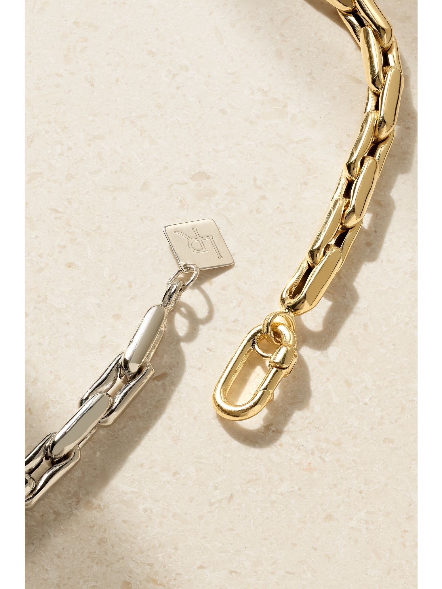 Extra Small 14-karat yellow and white gold necklace Gold - 3
