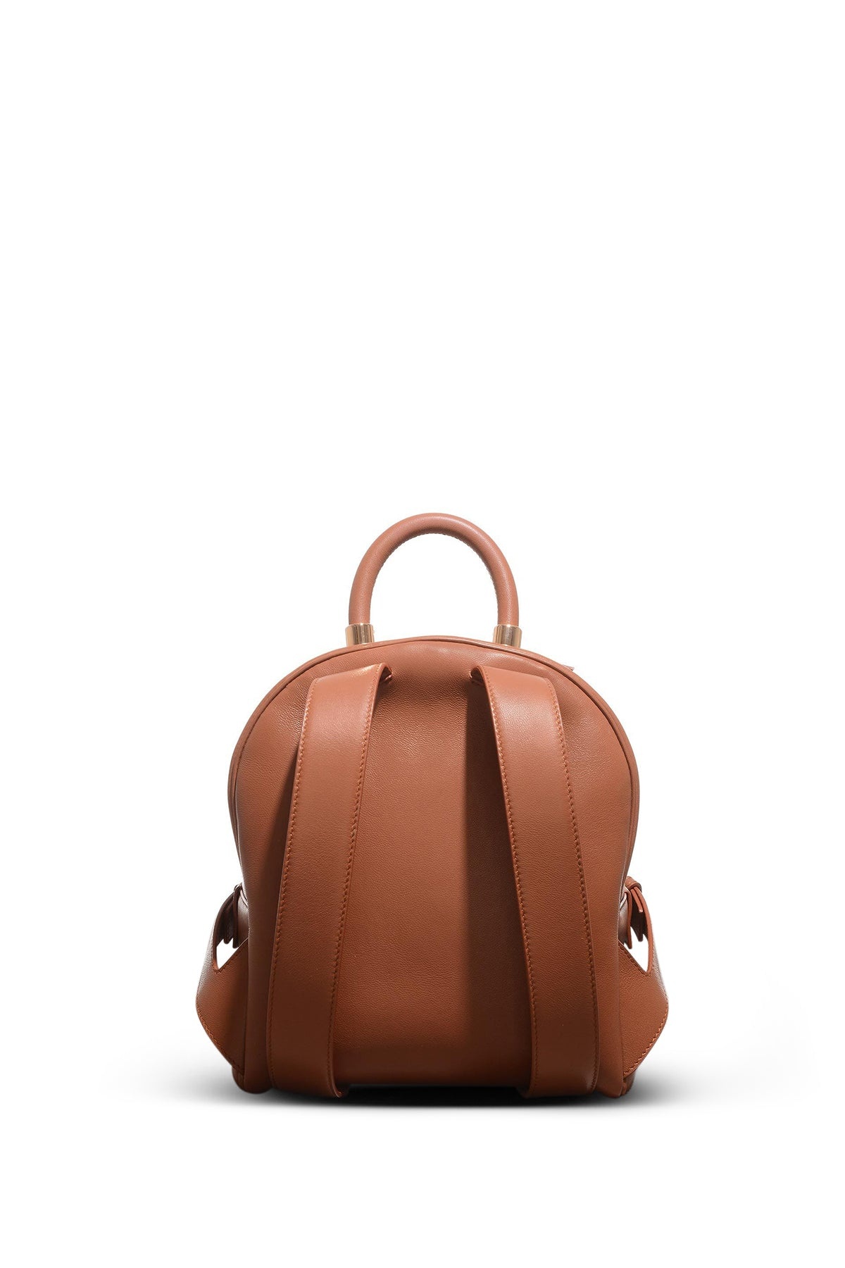 Mini Billie Backpack in Cognac Nappa Leather - 3