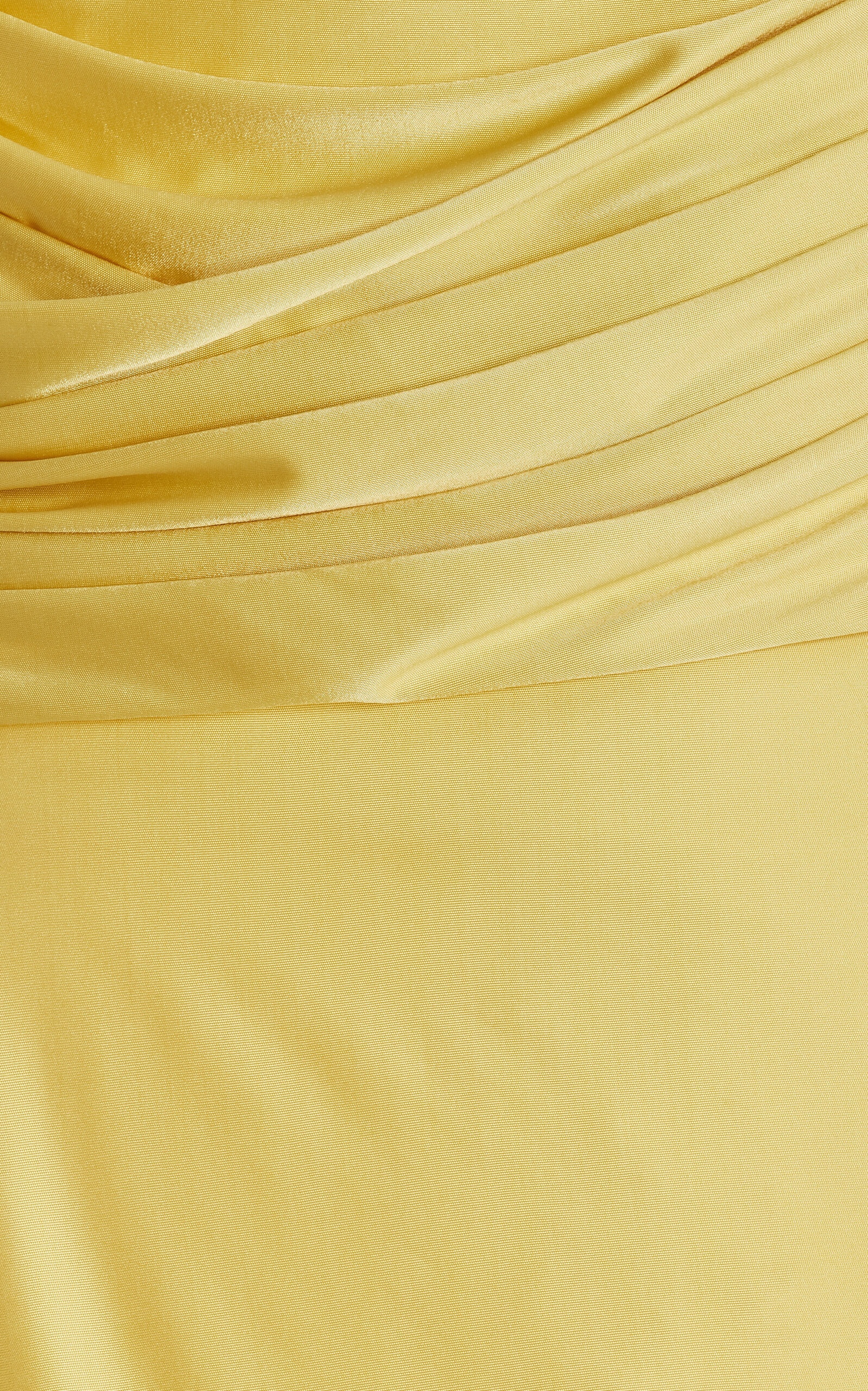 Draped Satin Midi Skirt yellow - 5