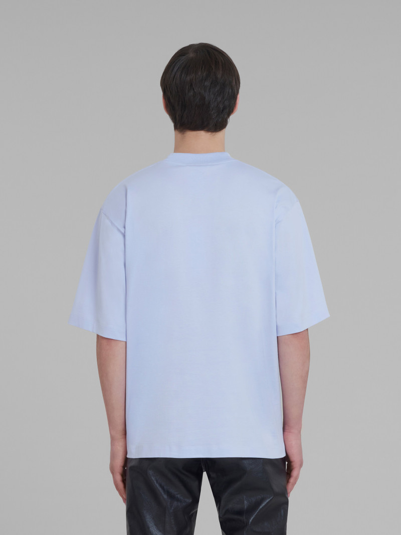 PURPLE COTTON T-SHIRT WITH MARNI WHIRL PRINT 3