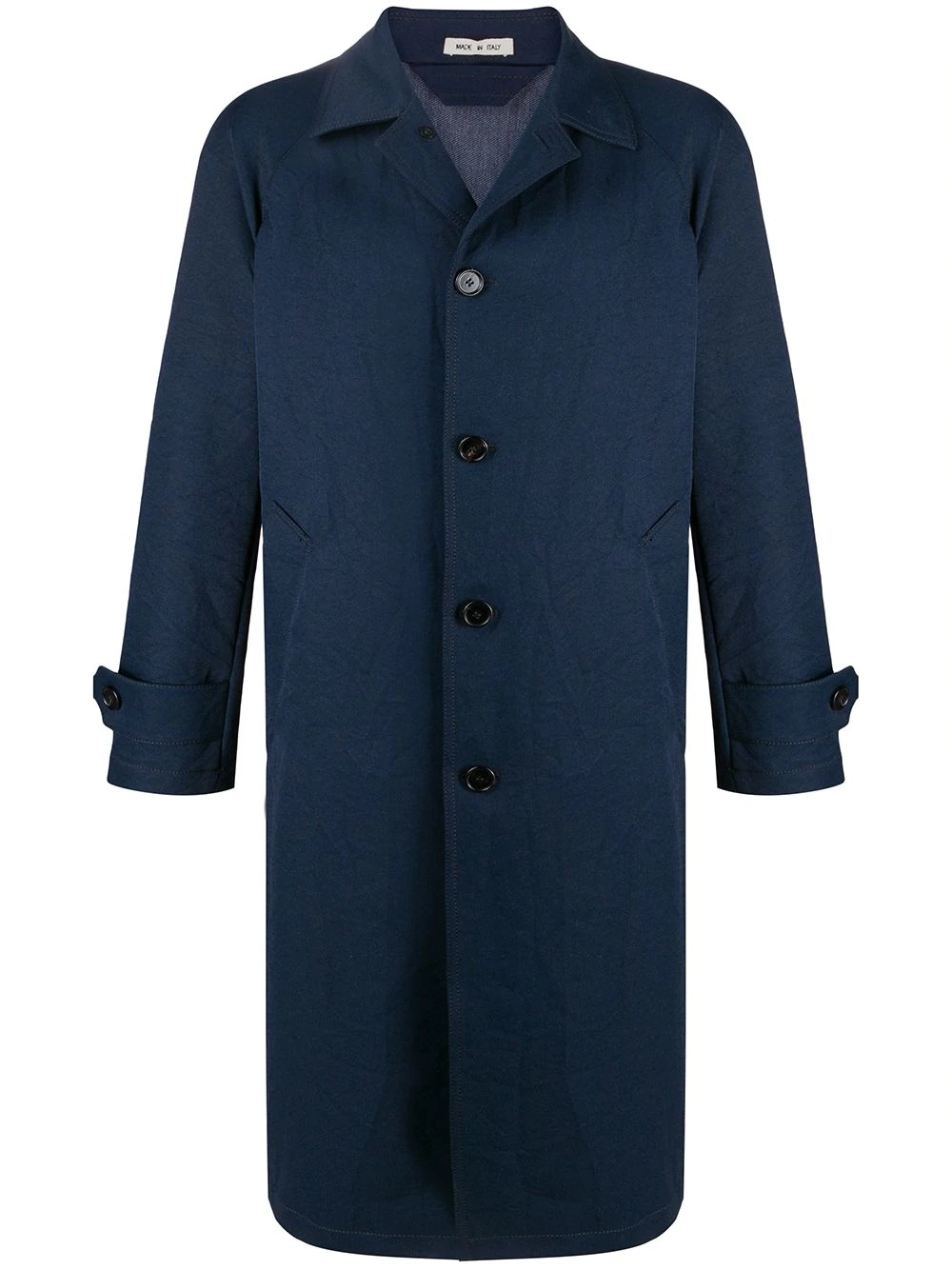 single-breasted mid-length coat - 1