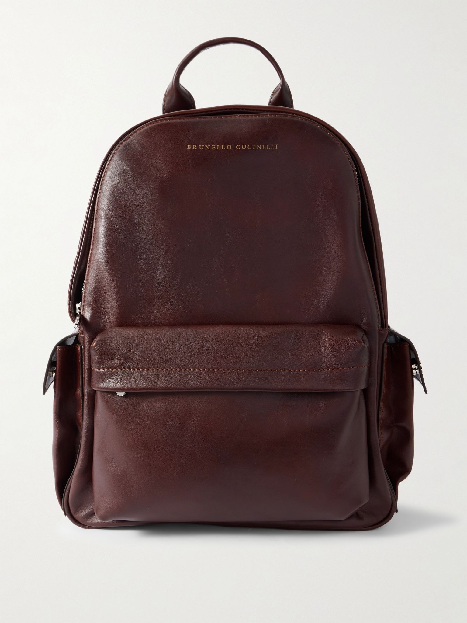 Leather Backpack Red - 1