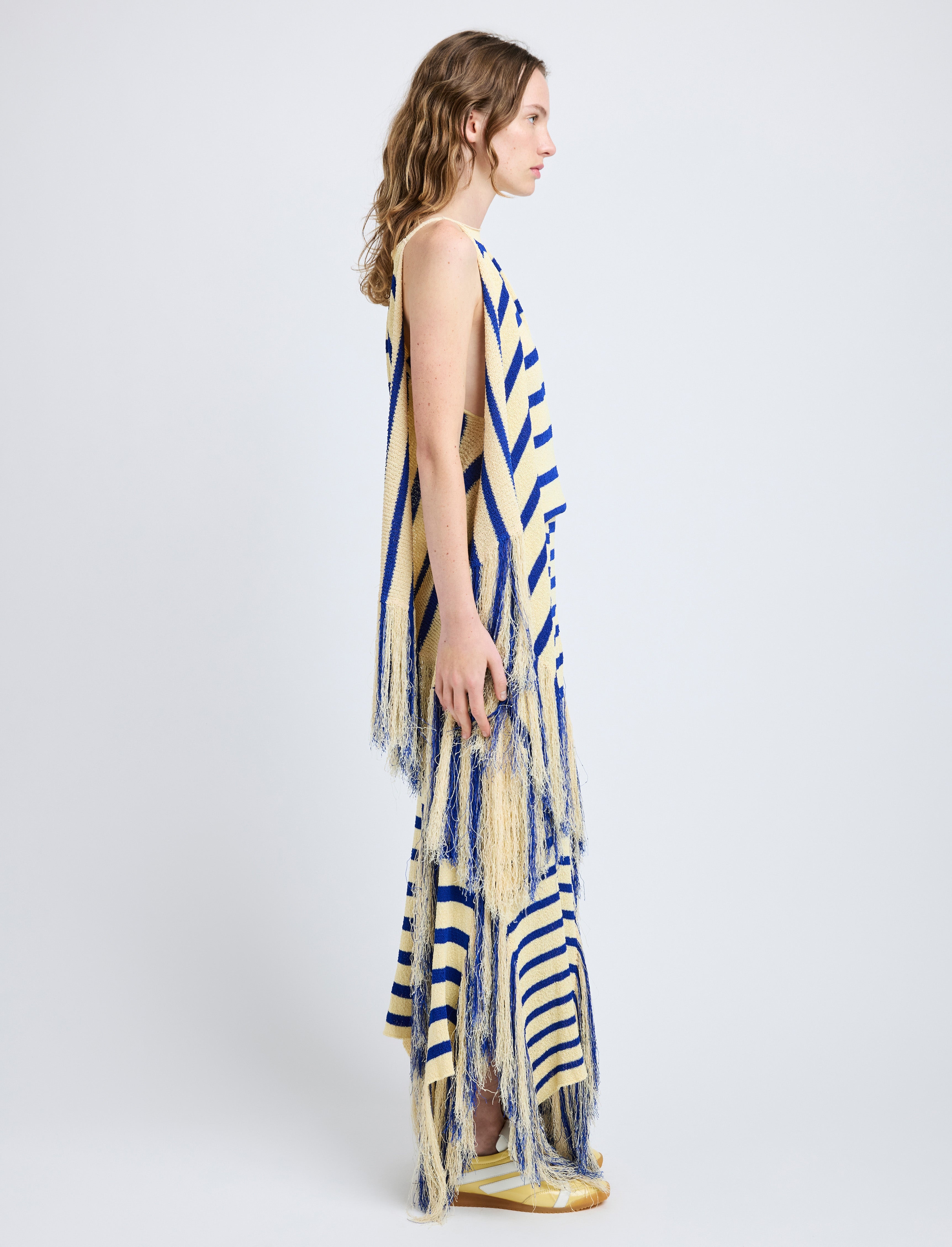 Yves Top in Stripe Fringed Knit - 4