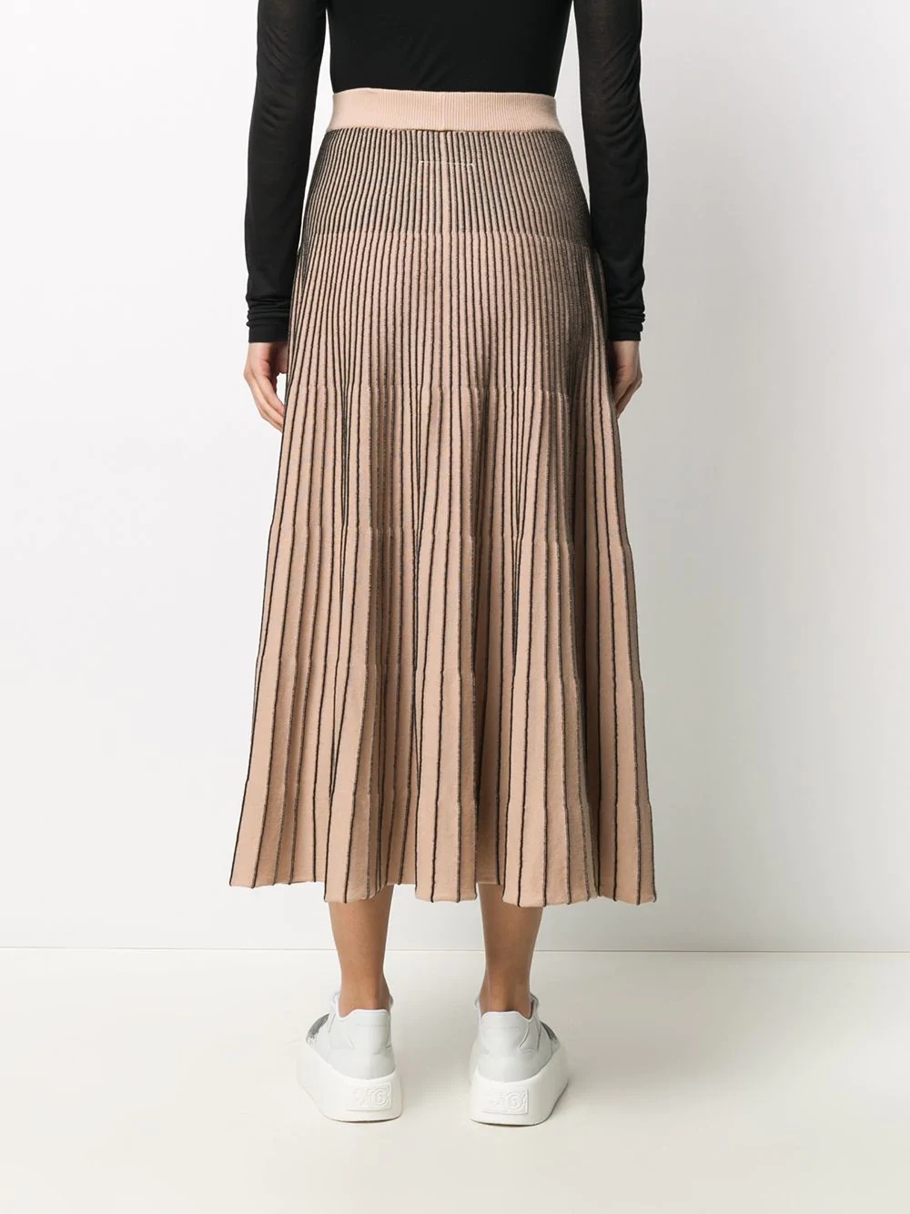 6 logo pleated midi skirt - 4