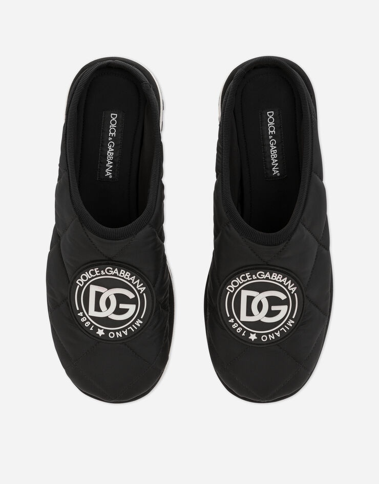 Padded quilted nylon slip-ons - 4