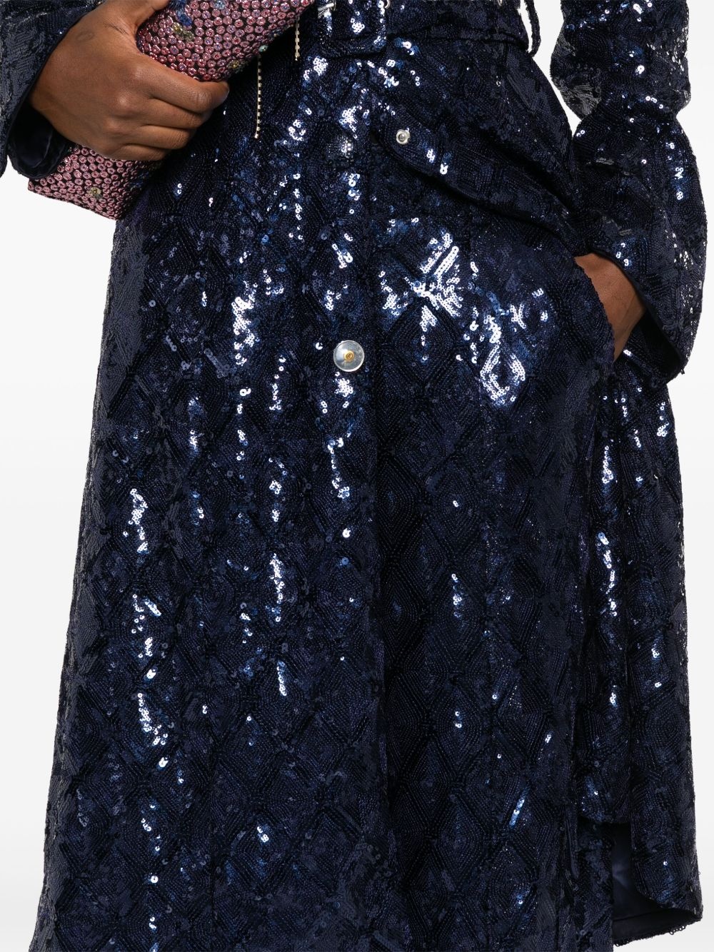 sequinned cargo pants - 5