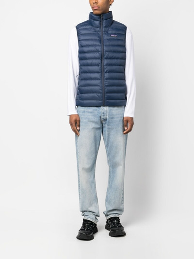 Patagonia logo-patch feather-down gilet outlook