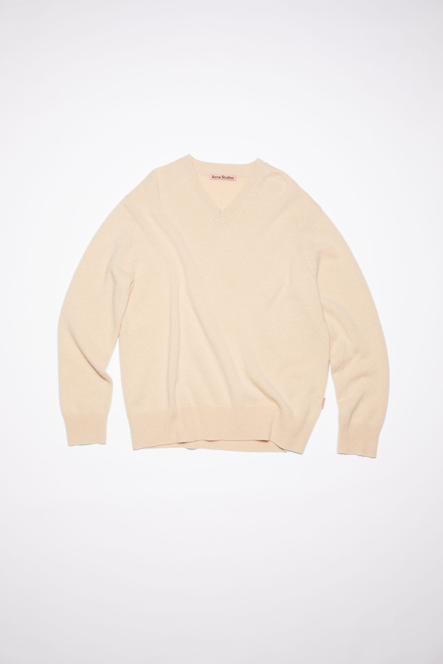 V-neck sweater - Biscuit beige - 1