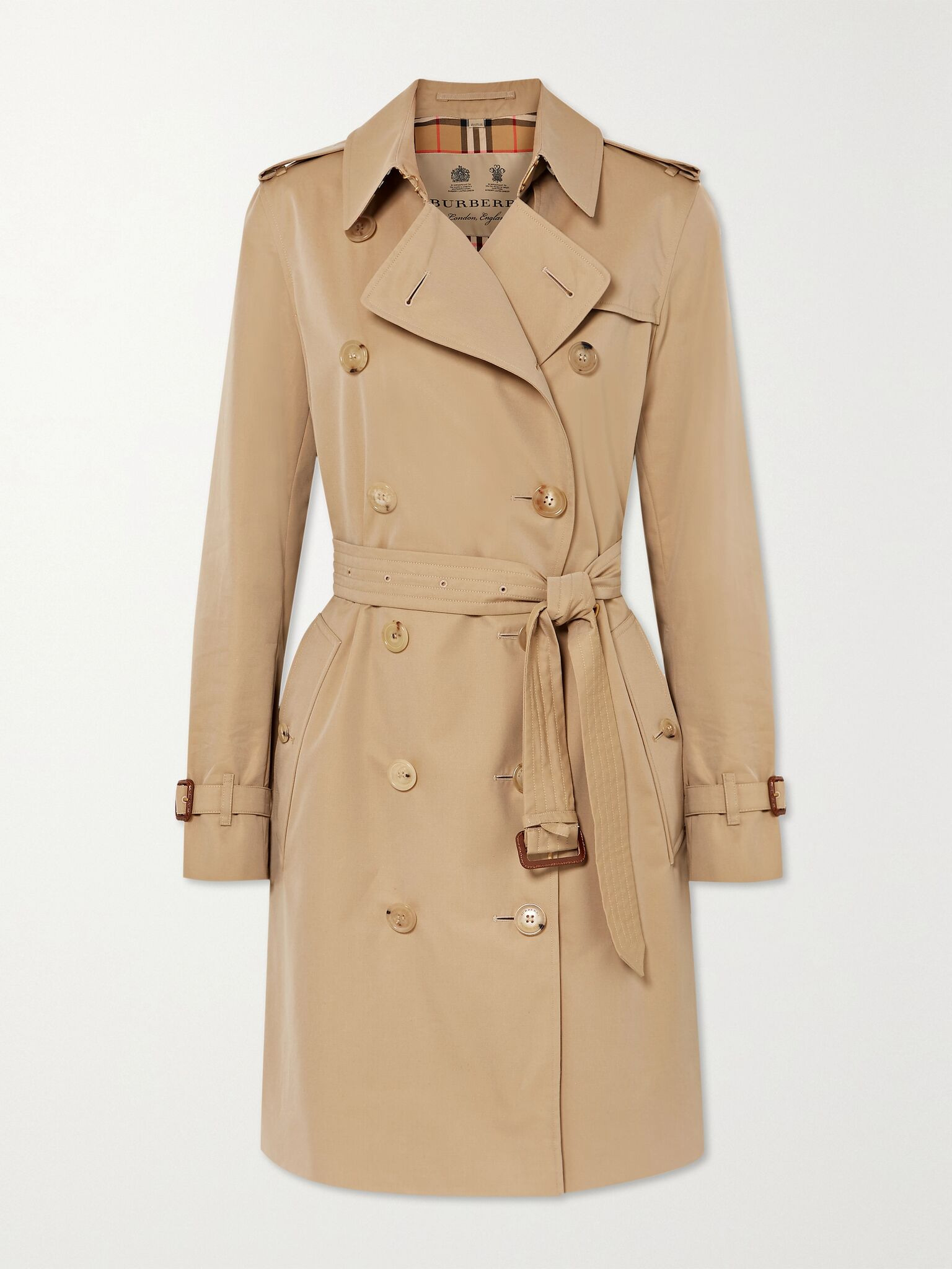 Kensington organic cotton-gabardine trench coat Neutral - 1