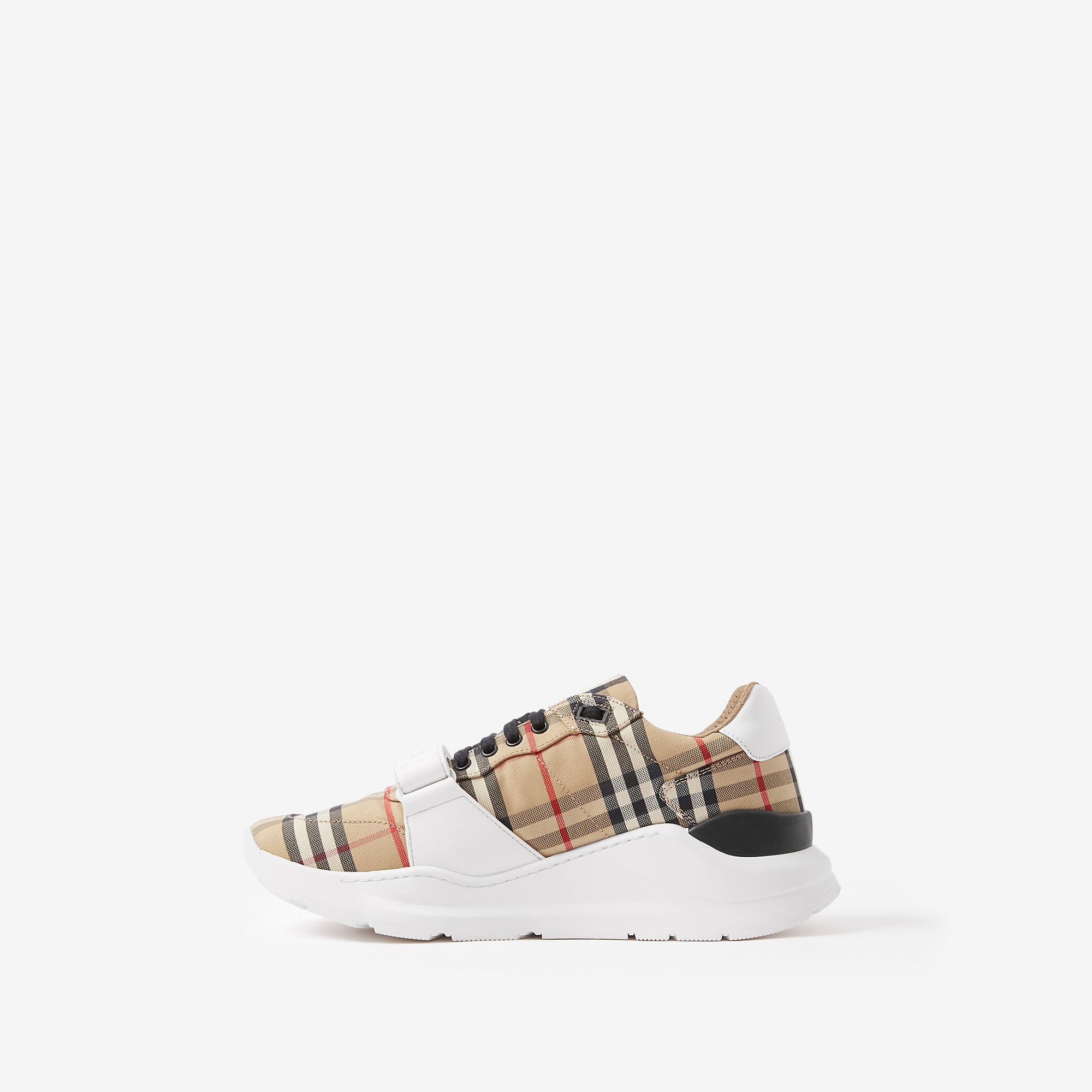 Vintage Check, Suede and Leather Sneakers - 6