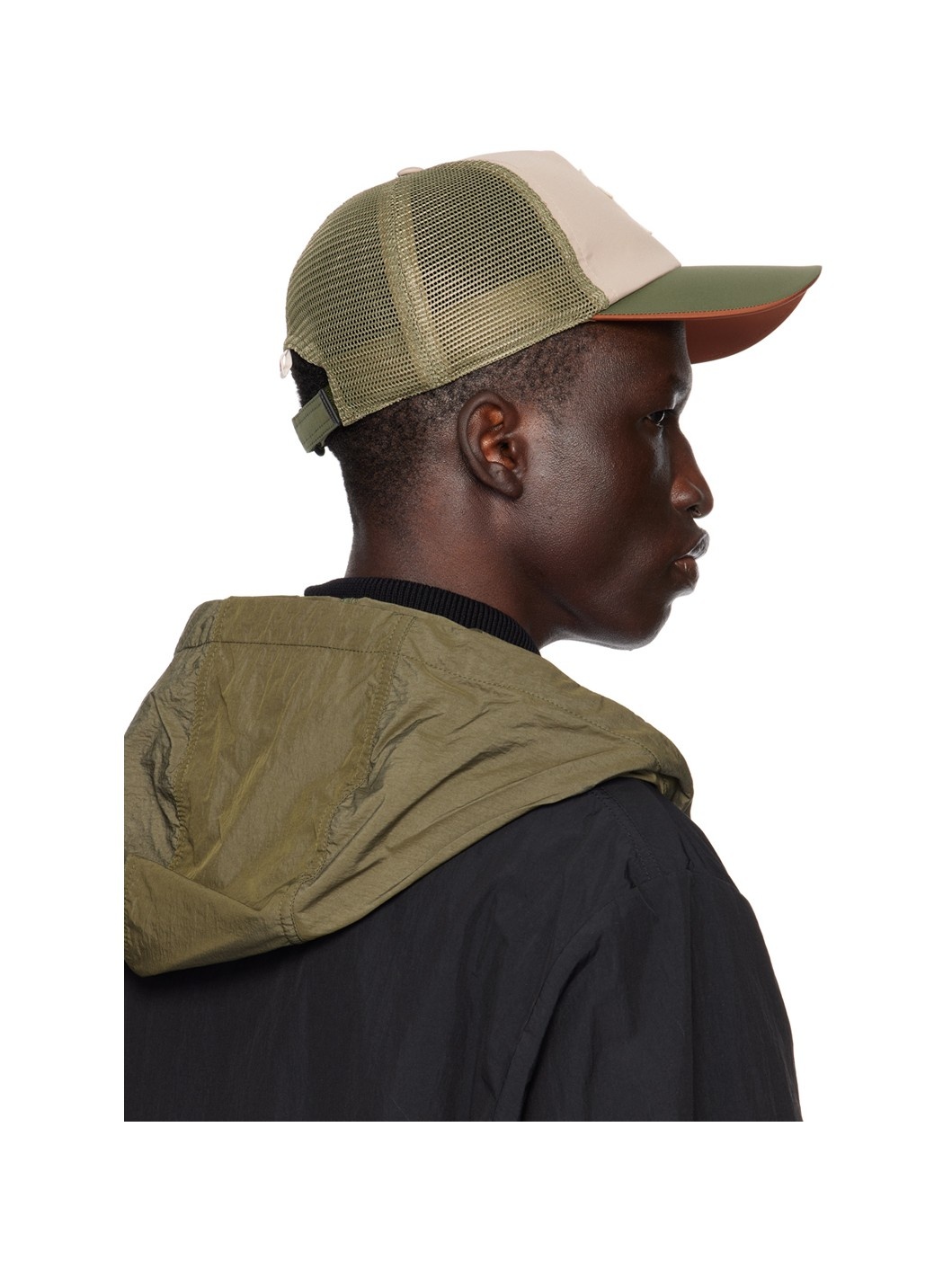 Beige & Khaki Baseball Cap - 3