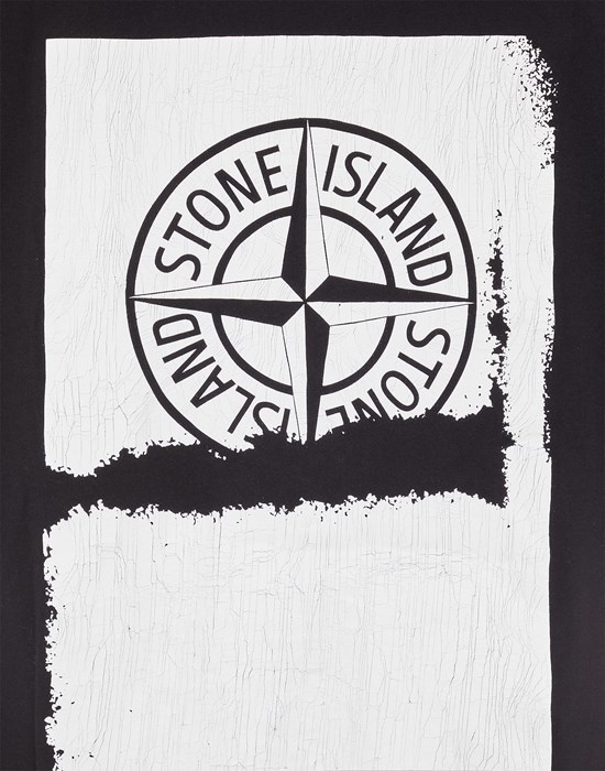 Stone Island 2RC89 'SCRATCHED PAINT ONE' PRINT BLACK