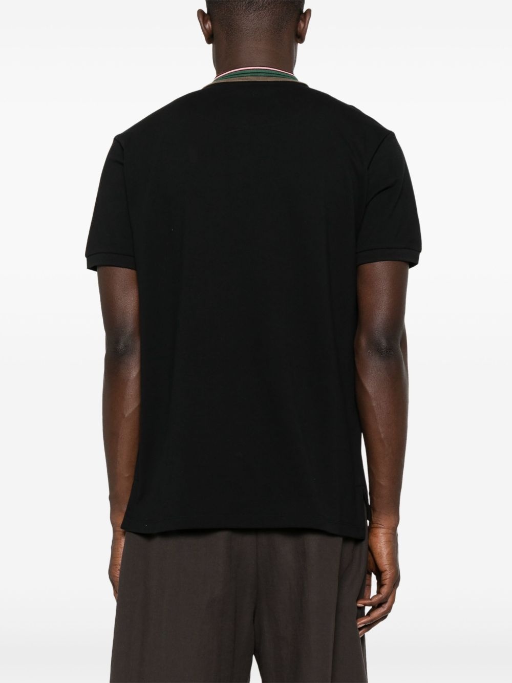 embroidered-logo polo shirt - 3