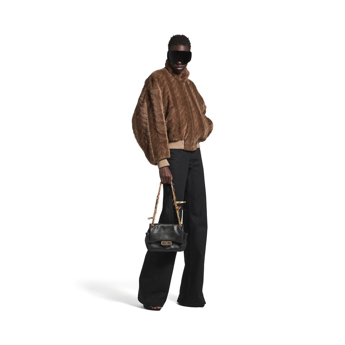 Women's Cropped Jacket in Brown - 2