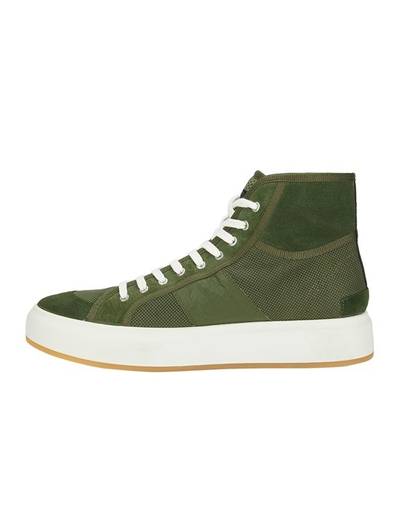 Stone Island S0440 LEATHER SHOES OLIVE GREEN outlook