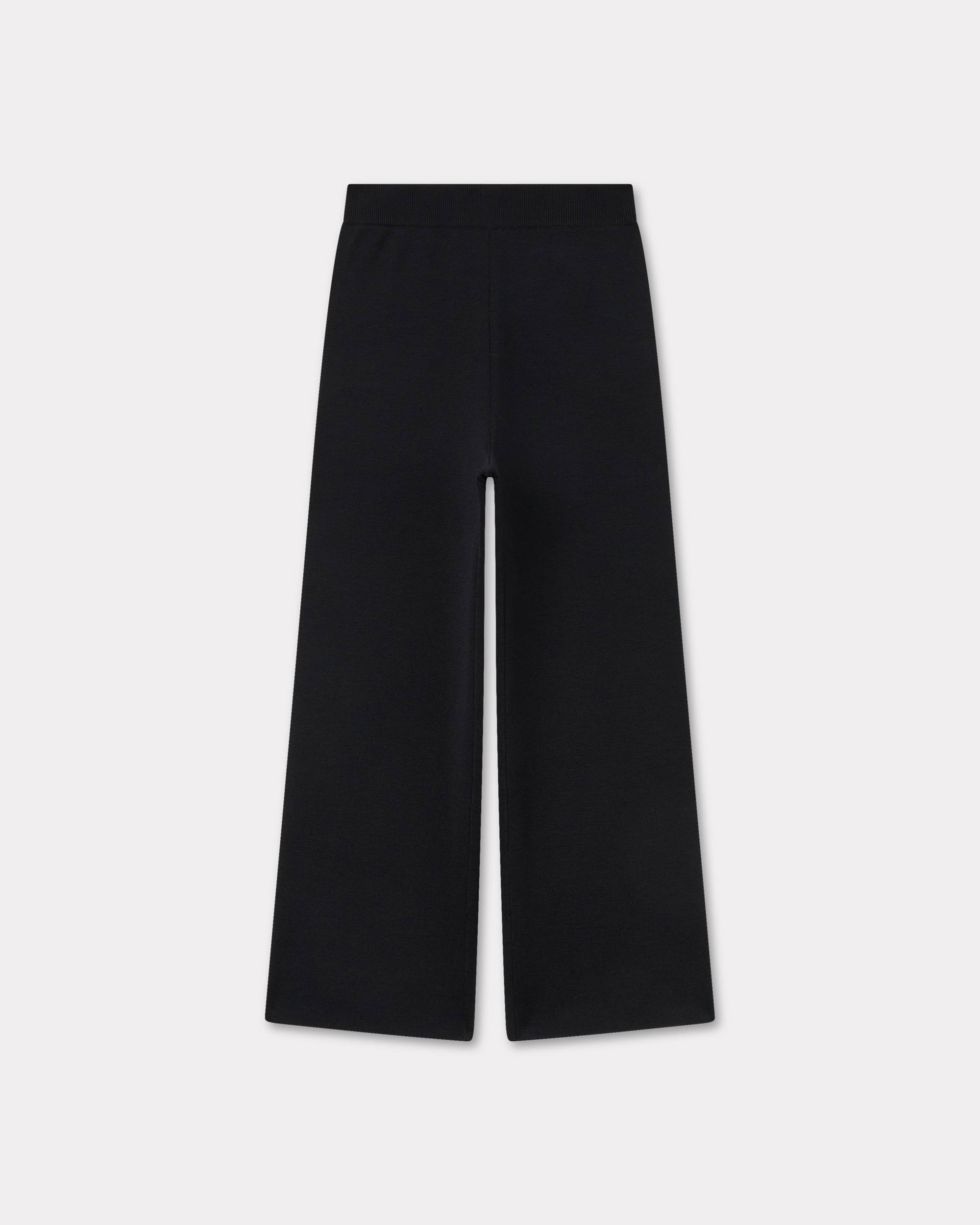 'KENZO Pop' embroidered straight pants in merino wool - 1