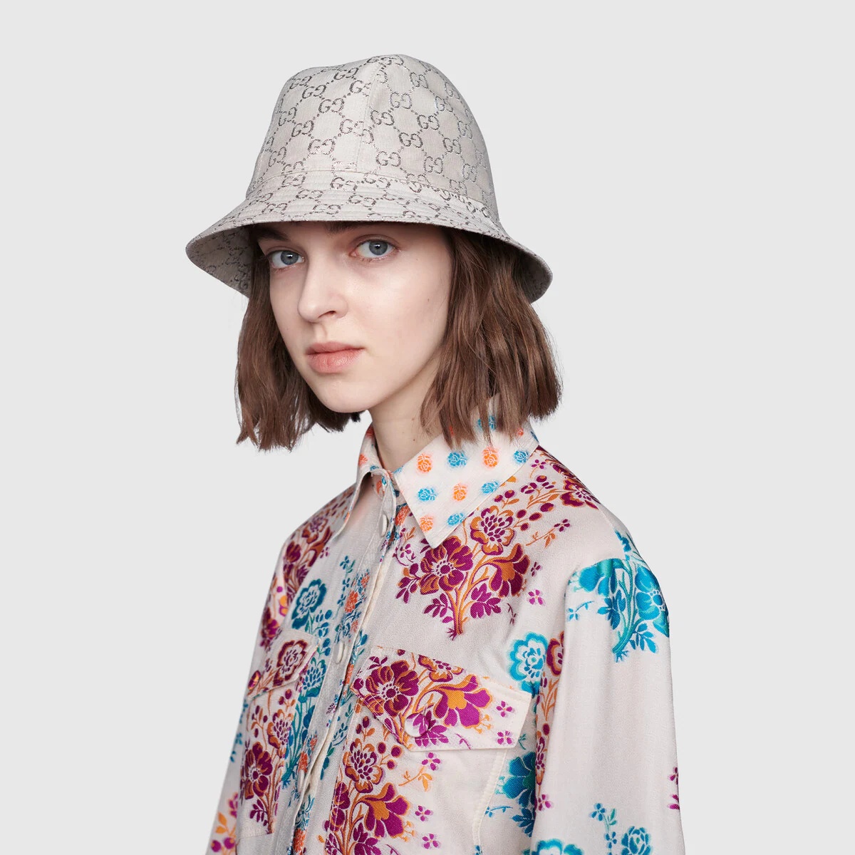 GG lamé bucket hat - 3