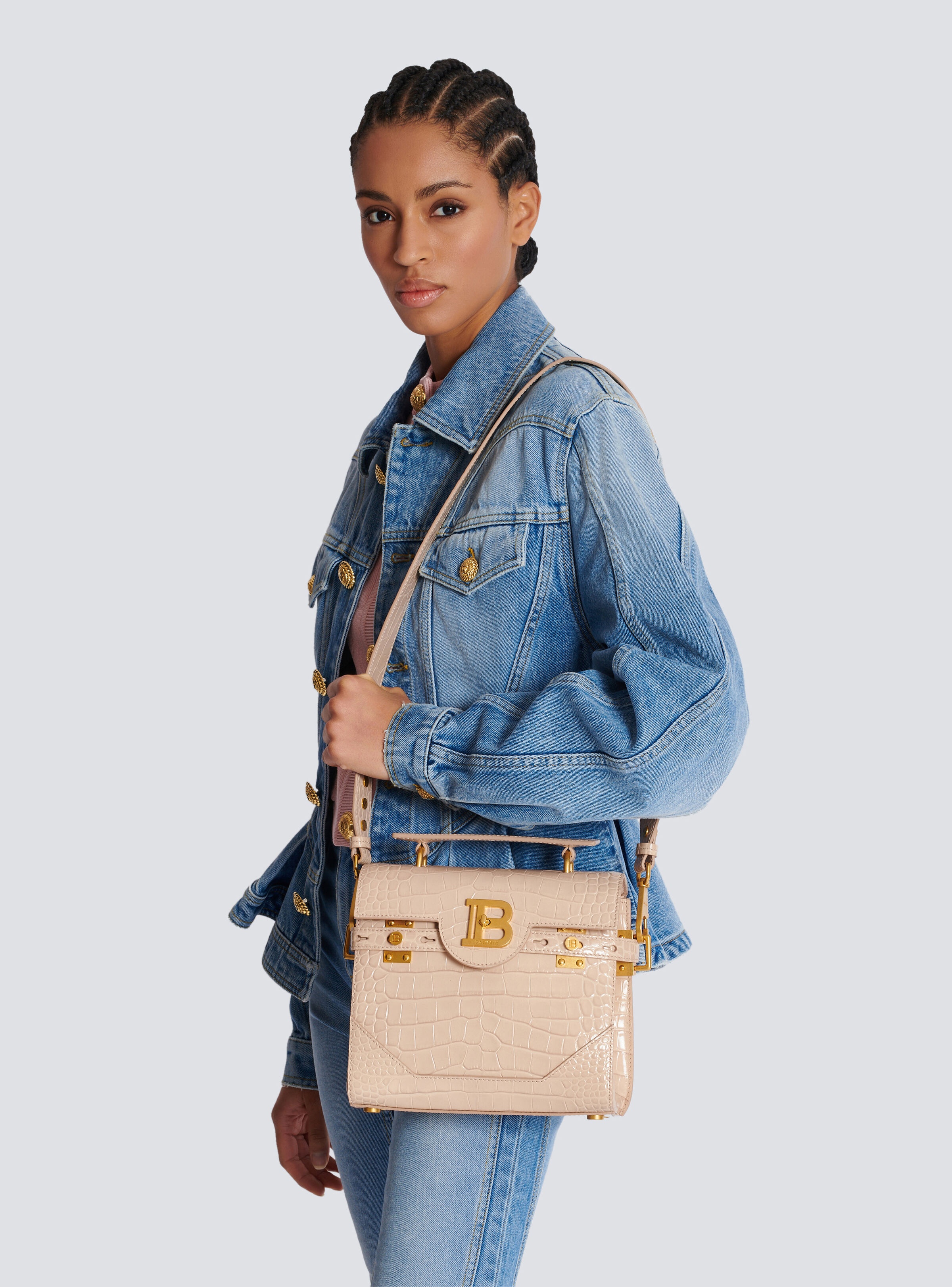 B-Buzz 23 bag in crocodile-embossed calfskin - 8