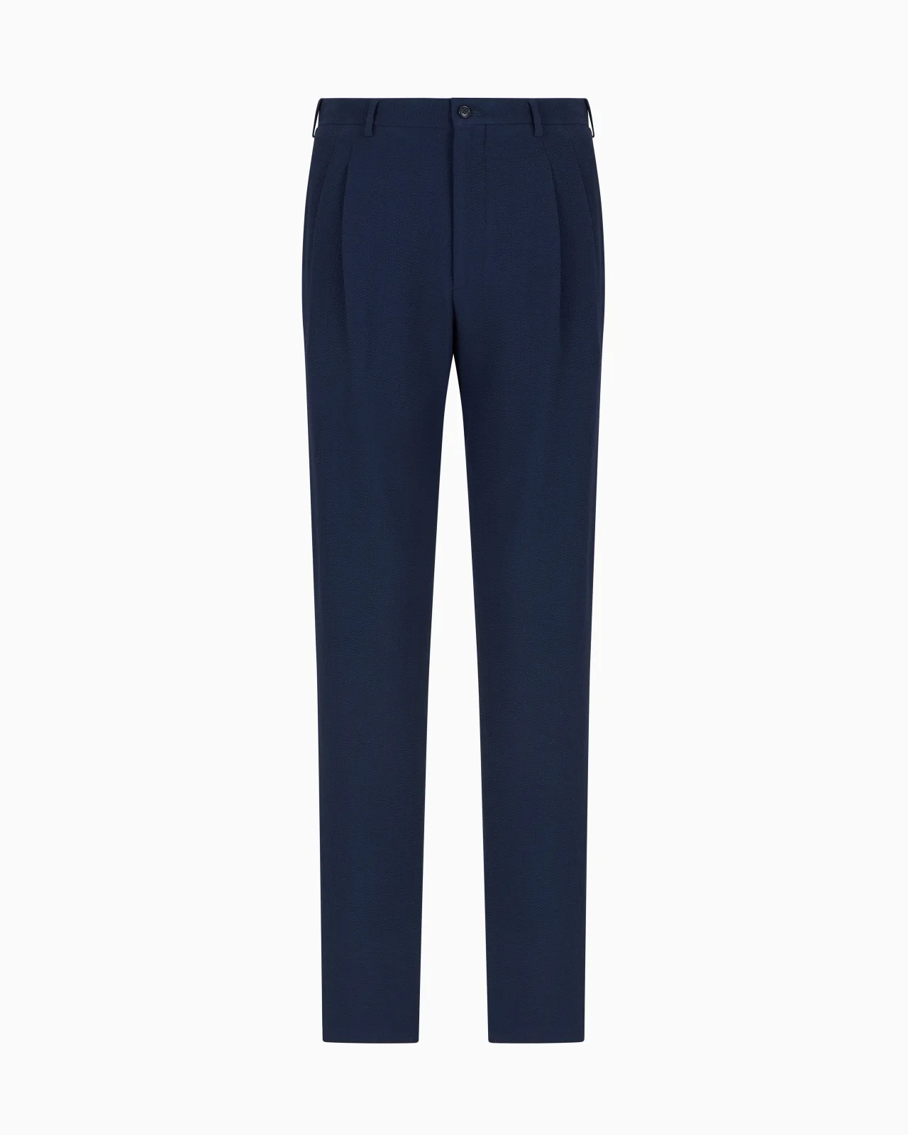 WOOL SEERSUCKER DOUBLE-PLEAT TROUSERS - 1