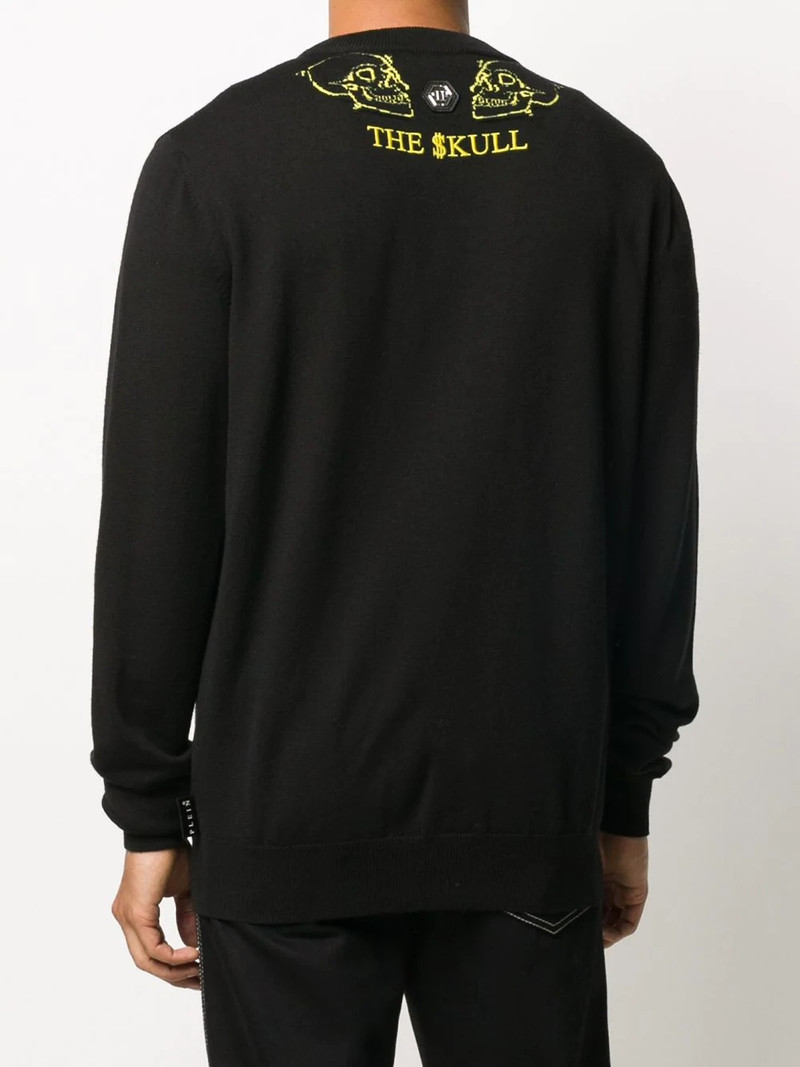 logo skull embroidered sweatshirt 4