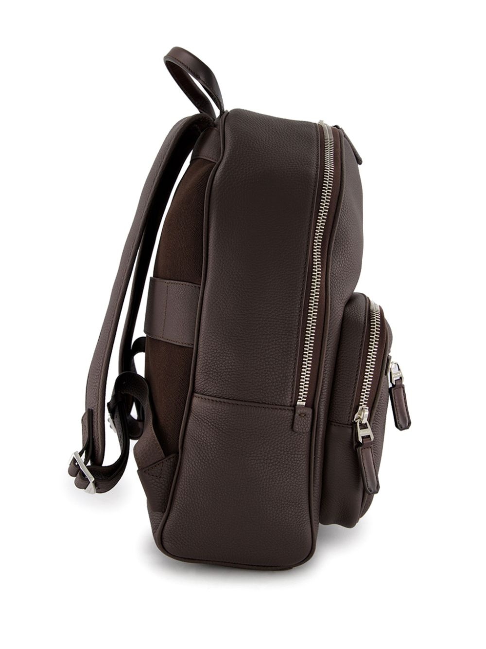 grained-leather backpack - 4